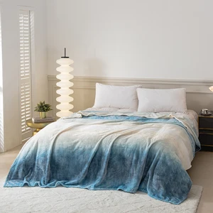 3D Printed Blanket Digital Print Warm Double Bed Microfiber Blankets Soft Flannel