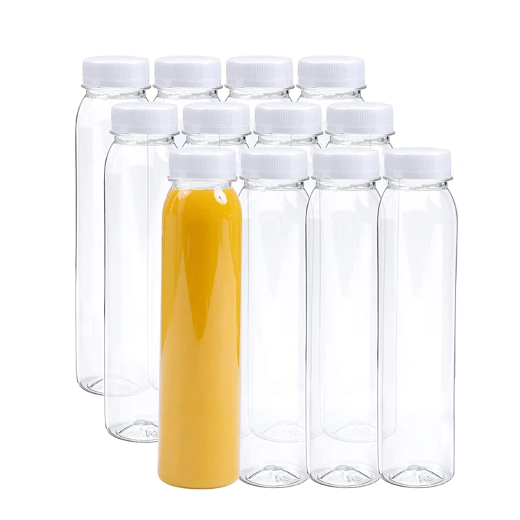 Conjunto en blanco de botellas de envases de plástico con tapa