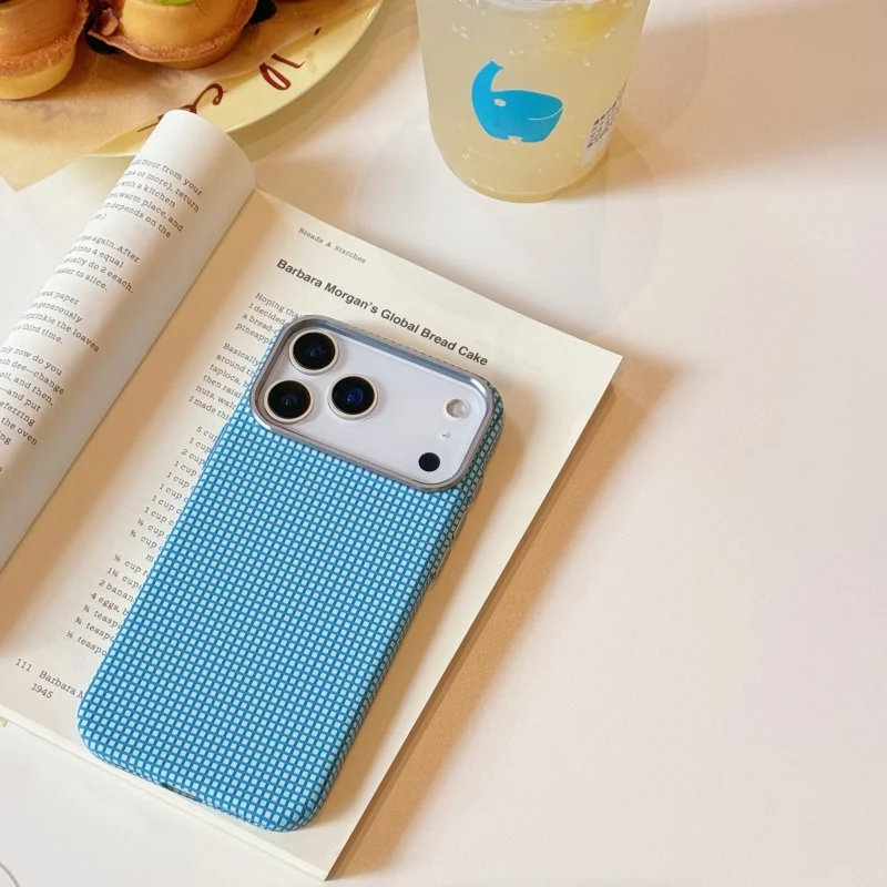 Hot Seller Frosted Carbon Fiber Textured Magnetic Phone Case for iPhone 17 15 16 Pro Max Metal Lens Frame Shockproof Hard Cover