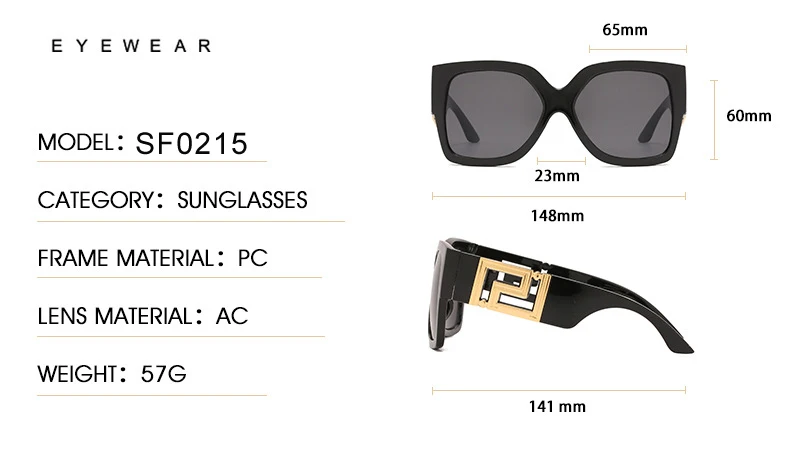 Stylish Over Sized Blocking Uv400 Sun Glasses Oculos New Fashion ...