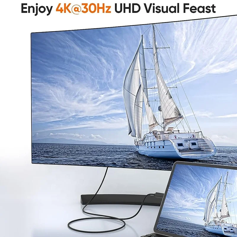 4K USB Type-C Type C USB C to HDMI HDTV TV 1080P Male Cable Adapter Converter 6FT 1.8M