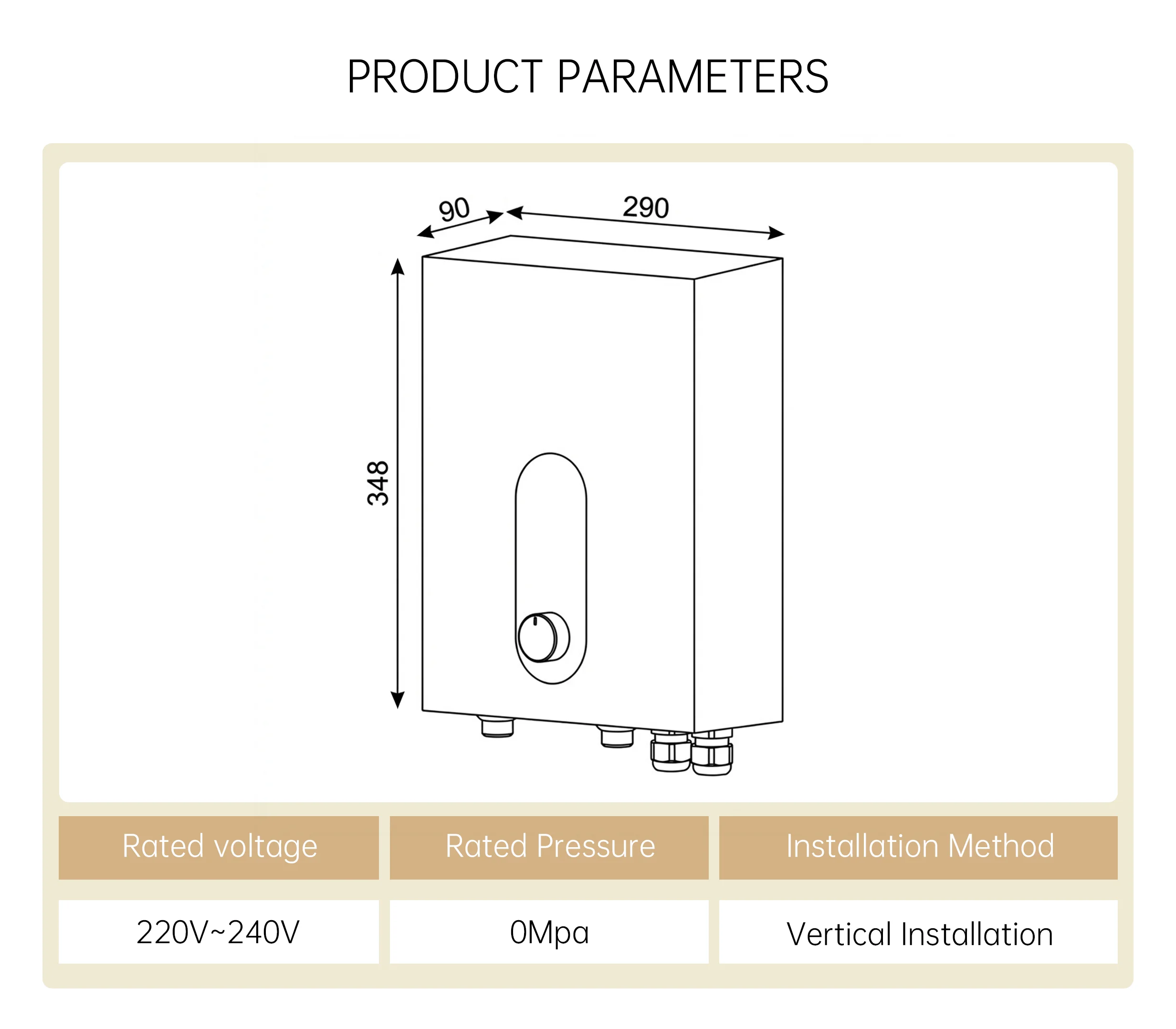Fengt 18KW 240V Smart Constant Temperature Mode Instant Electric Water Heater for Hotel Apartment comercial use supplier