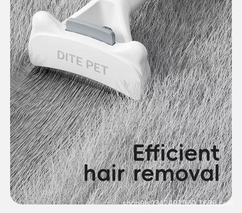 Pet Grooming Comb for Cats & Dogs One-Touch Press Hair Removal Removes Loose Fur for Border Collies & Ragdolls factory