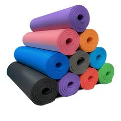 2021 High Performance Cheap Exercise Fitness Yoga Maty Custom Eco Friendly 10mm Long Extra Wide Nbr Yoga Mat
