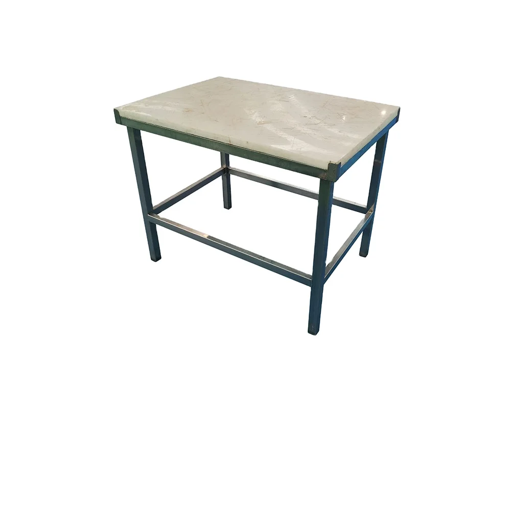 Stainless steel workbenches for slaughterhouses and food processing facilities