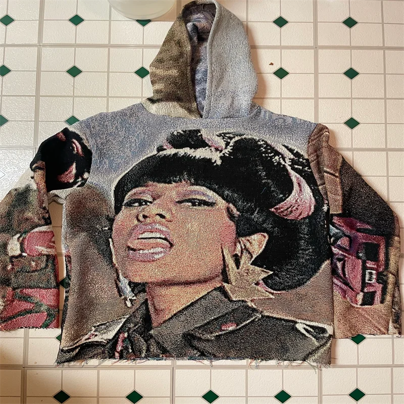 Wholesale Custom Tapestry Heavyweight Hoodie Tapestry Sweater Fashion