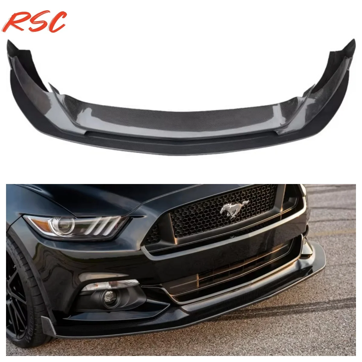 Hennesy Front Lip For Mustang 2015-2017 Mustang Carbon Splitter Perfect Fitment