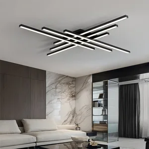 JACKSUN Modern New Design Linear Aluminum LED Ceiling Light for Living Room Lighting Bed Room