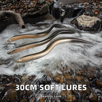 30cm Soft Rubber Fishing Lure Eels 58g Swim Baits Bionic Loach Artificial Soft Bait for River & Lake – Soft Lure – view 3
