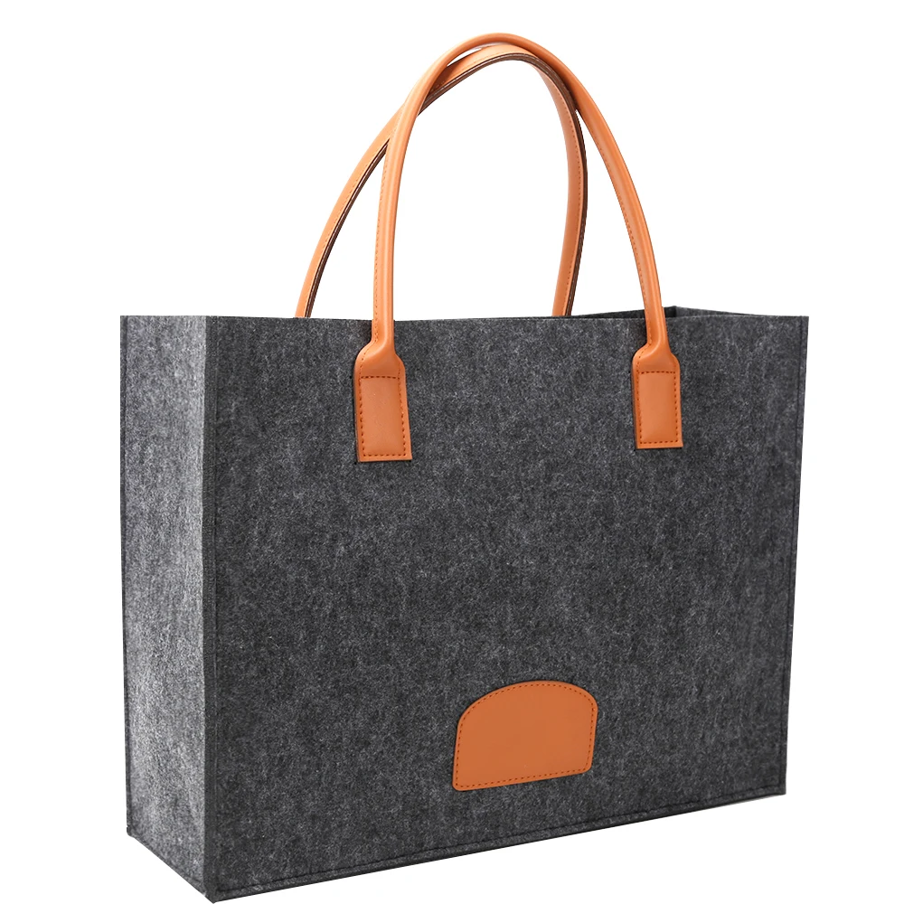 Bolsa de almacenamiento de compras de fieltro RPET reciclado, bolso de  hombro grande de fieltro, bolso de mano de fieltro para mujer