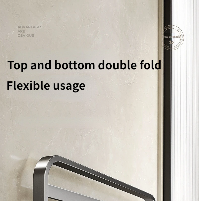 Ermo Grey Bathroom Towel Rack Perforation-free Folding Aluminum Bath Towel Holder - Buy Bathroom ...