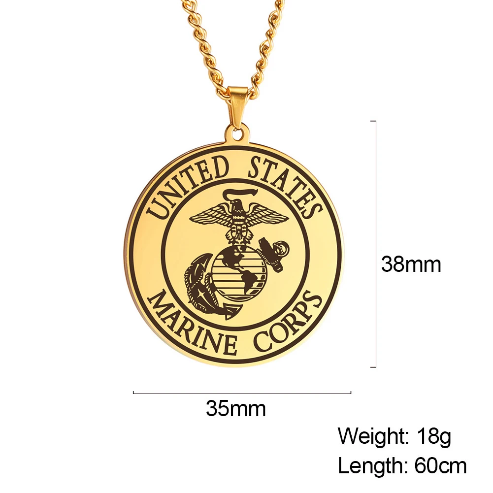 Lionheart Designs International - Marine Corps necklace - Free Worldwide  Shipping