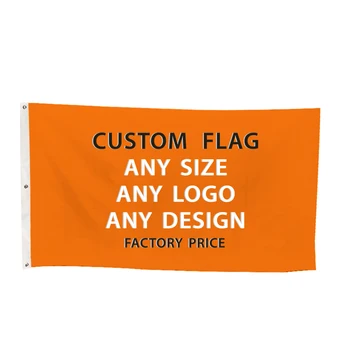 High Quality Customized your Design and LOGO Embroidered Flag free sample 3x5ft custom flags