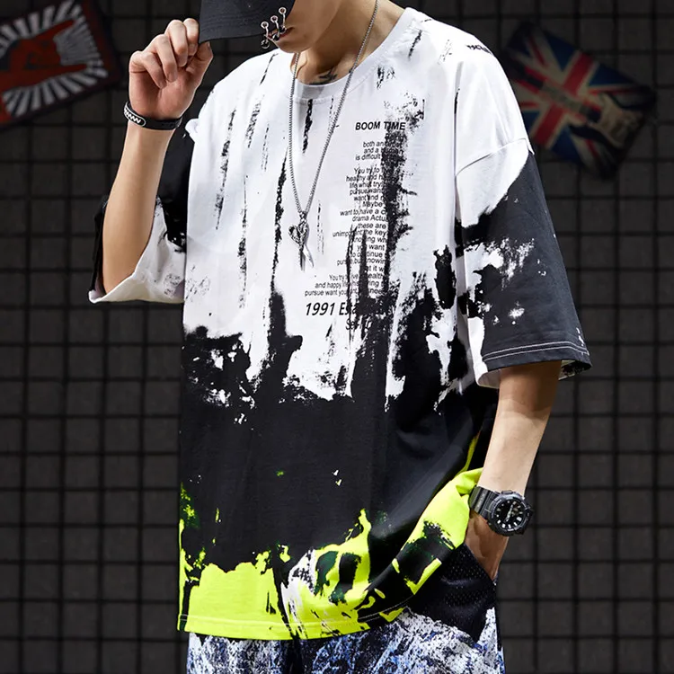 Custom Brand Hip Hop Style Casual Oversized T-Shirts Men's Summer Clothing Tie Dyed Fashion T-Shirts on m.alibaba.com