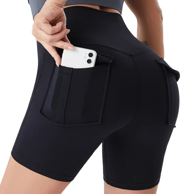 High Waist Women Black Biker Shorts  Hip Butt Lift Tummy Control Yoga Leggings Gym Shorts for Women