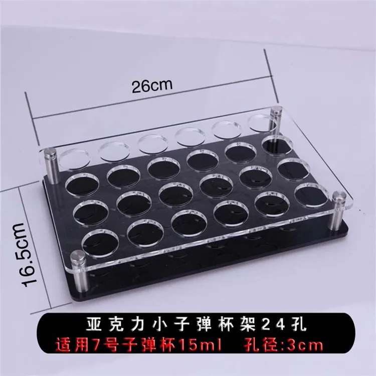 Acrylic Liquor Bullet Cup Holder Bar KTV Spirit Cup Frame Round Hole Wine Cup Holder Foreign Drink Display Stand