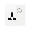 central control-white-one open three holes no light-b-1-3 holes-