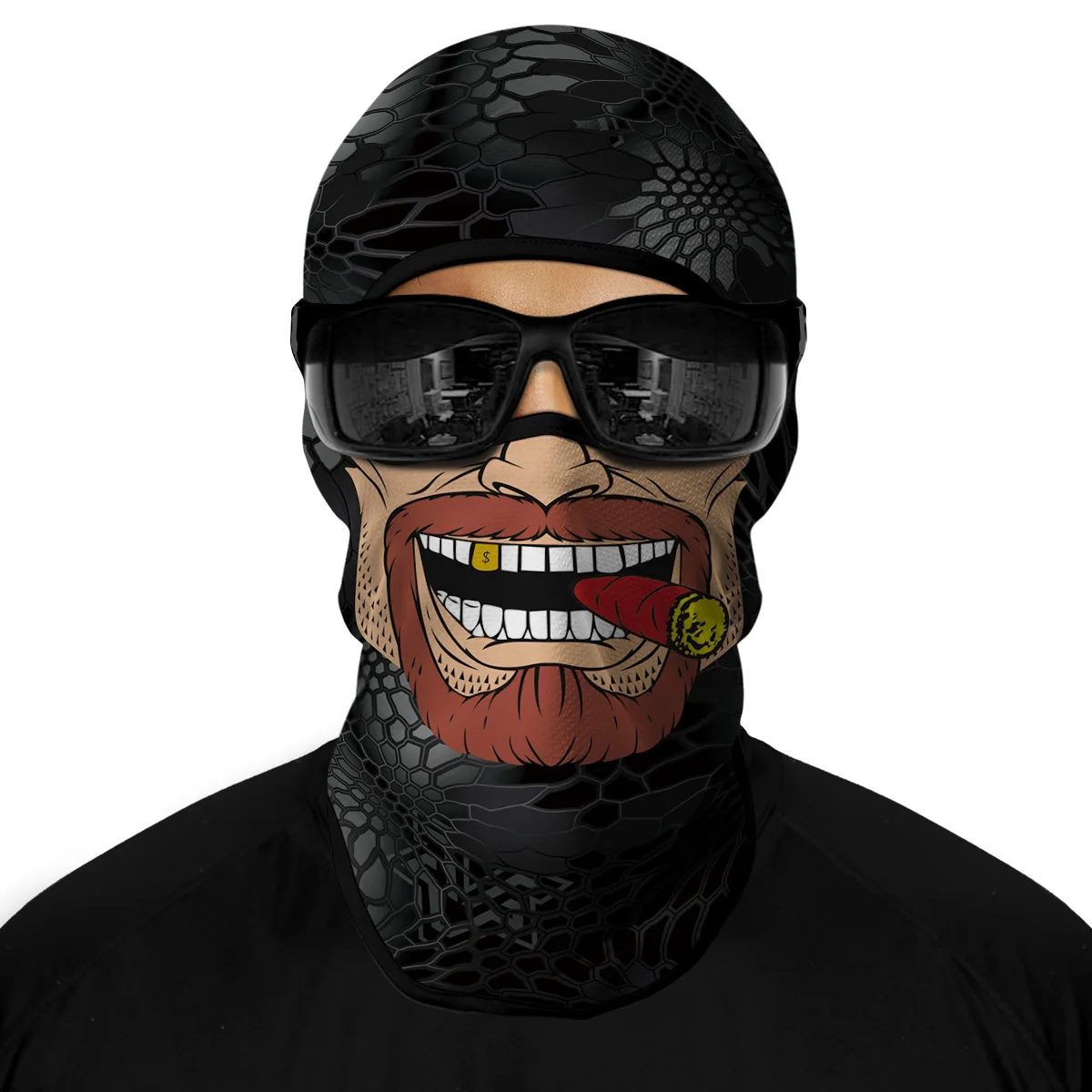 Custom Polyester Ski Masks Design Quick Dry Ice Silk 3D Print Halloween Cosplay Beanie Hat Hip Hop One Holes Full Face Balaclava