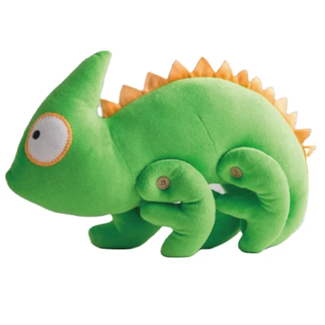 Chameleon baby plush toy creative new online red doll Googly eyes green decoration doll