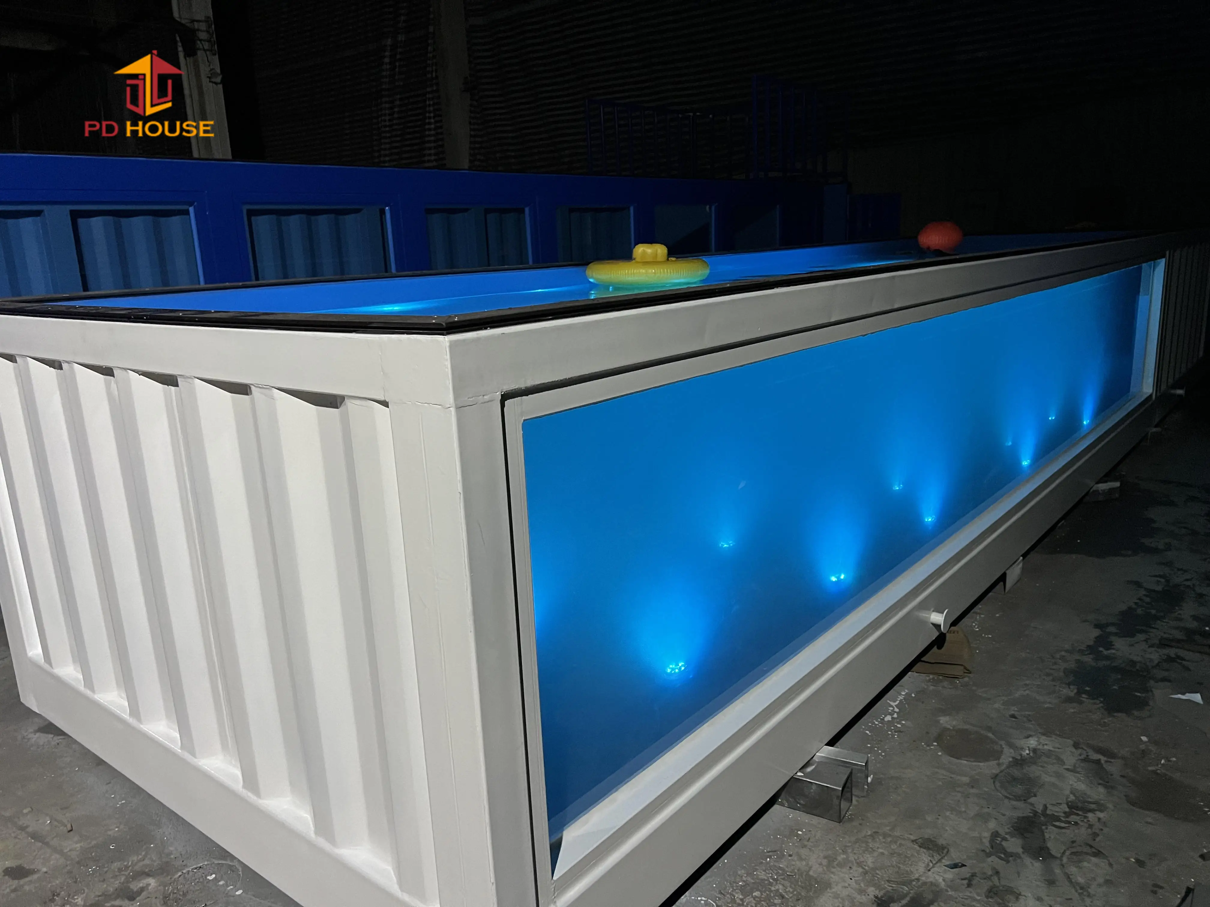 20 Foot and 40* Foot Portable Tempered Glass Container Swimming Pool Outdoor