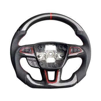 FOR Ford Focus MK3 MK2 ST RS 2015 2016 2018 2019 Steering Wheel Carbon Fiber Automotive Interior