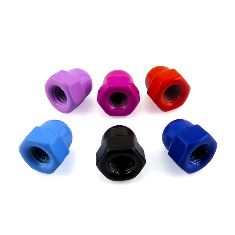 Factory Price Custom Rose Gold Plating Hexagon Dome Cap Nut