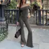Pantaloni a zampa d'elefante Yy142 grigio stellato