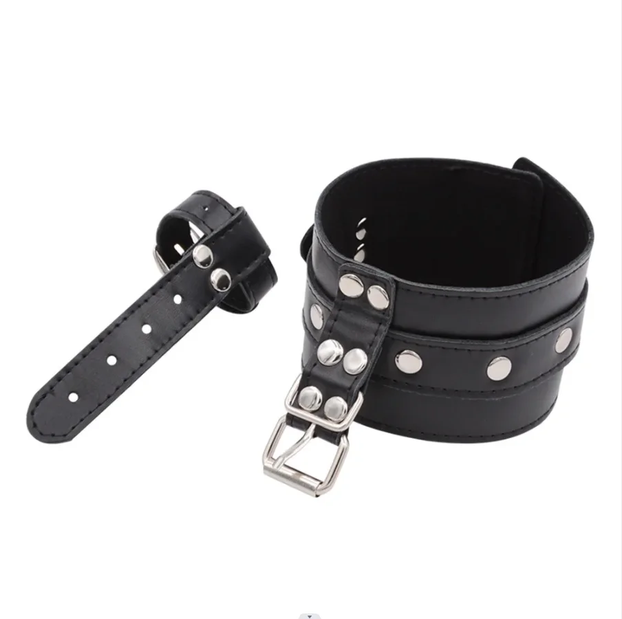 Unisex PU Leather BDSM Wrist And Ankle Restraint Set - Handcuff & Slave Cuffs