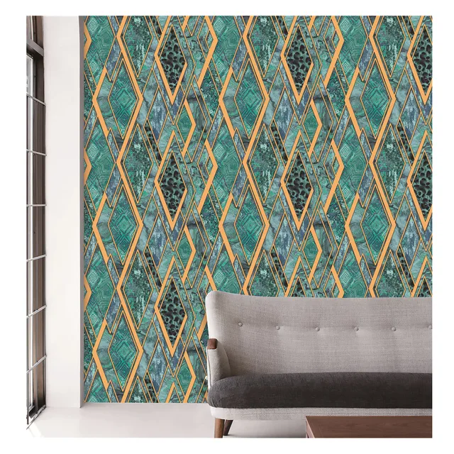 Interior 3D Geometric Wallpapers/wall Coating Wholesale Modern Vinyl 3D Wallpaper Home Decor Wallpaper Rolls