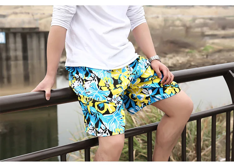 Summer casual polyester coconut tree printing mens oversize sports beach pants men's shorts325_voghion.com