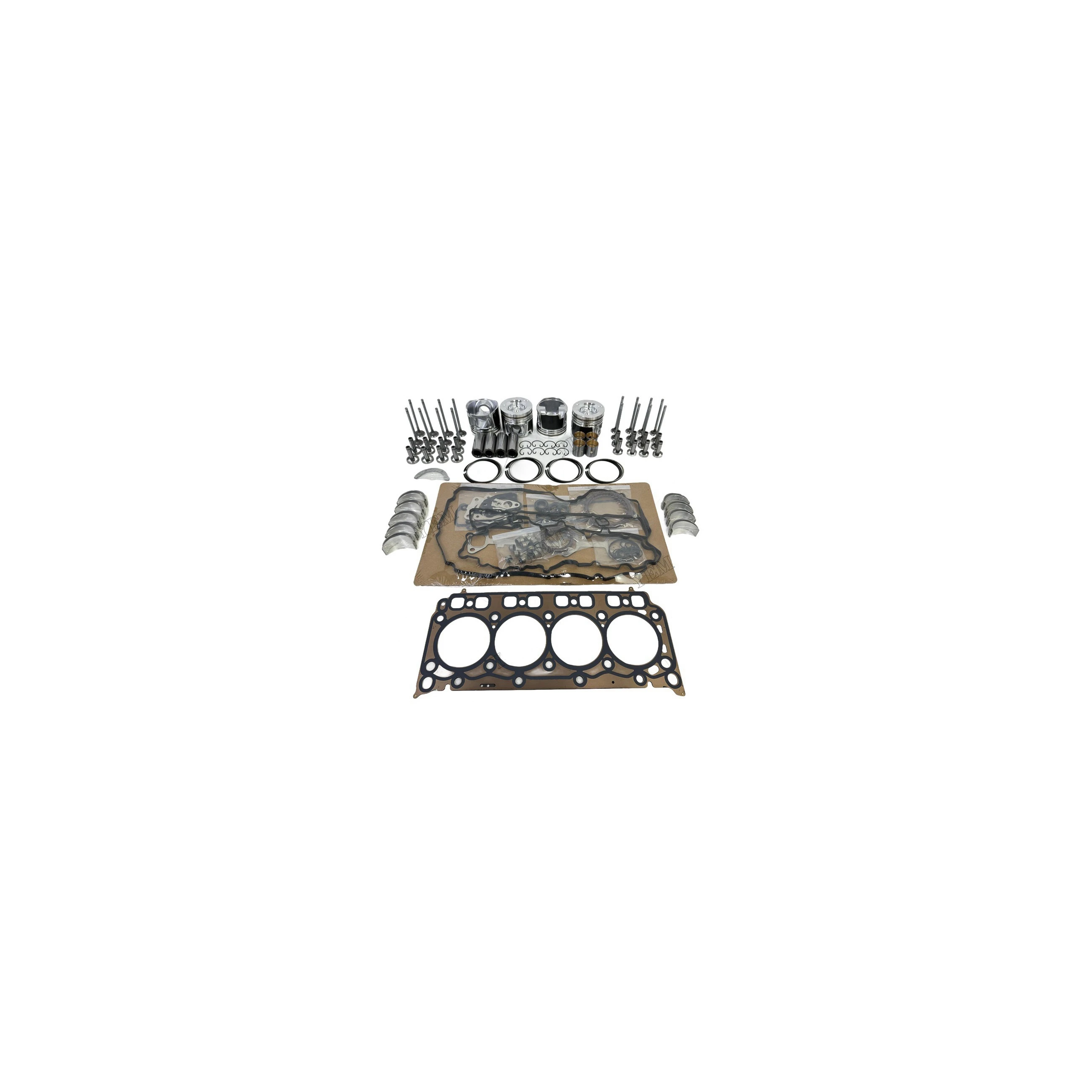 Rebuild Kit With Cylinder Gaskets Piston Rings Bearing Valves for Doosan / for Develon D24 Engine Repair Kit