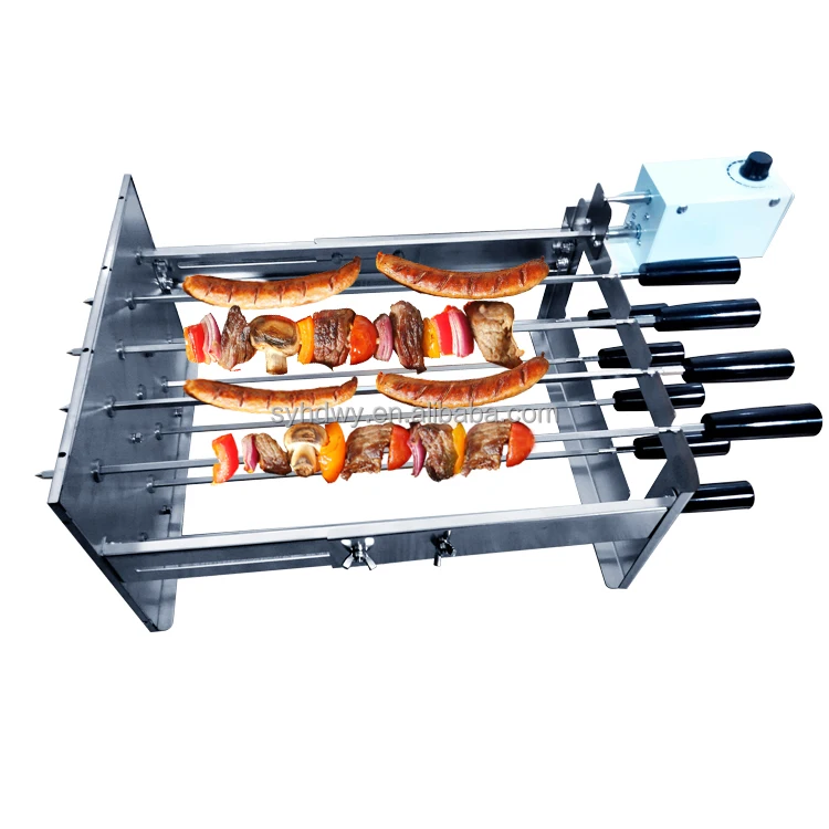 Brazilian Rotisserie BBQ Grill 5 Skewers Churrasqueira Giragrill 5