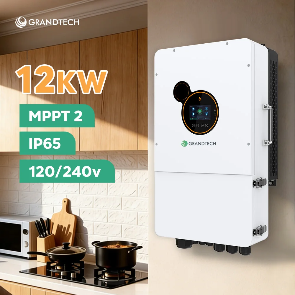 Invertor hibrid solar cu frecvență joasă SRNE, 12 kW, 240 V, monofazat/bifazat (SPLIT Phase), stocare energetică | 120/240 V | dublu MPPT pentru baterie 48 V