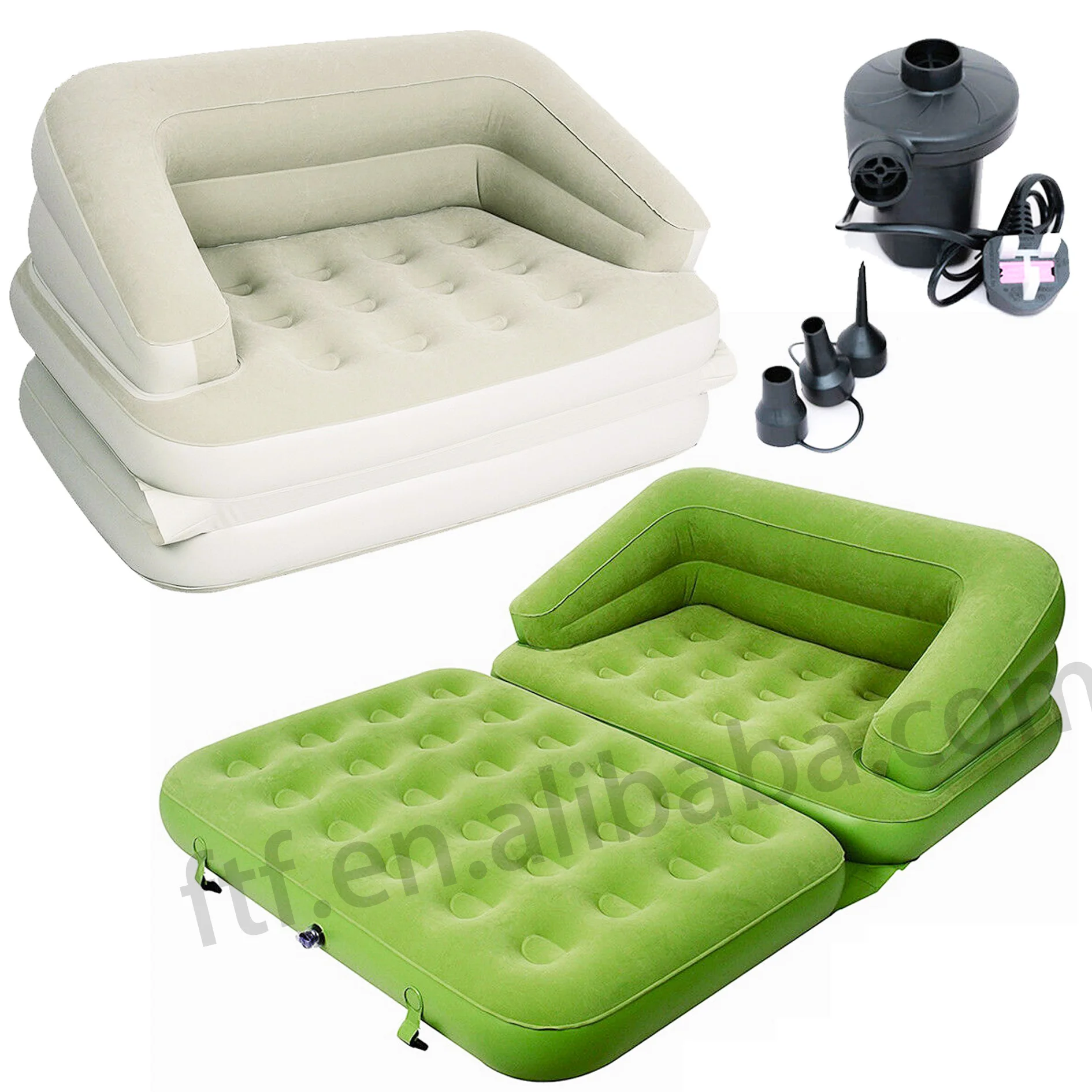 Jilong 5 in 1 Multi Functional Inflatable Sofa Air Bed Mattress Electric Pump for sale online 