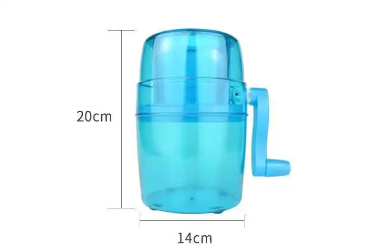 1.1L Portable Hand Crank Manual Ice Crusher Shaver Kids Shredding Snow Cone Maker  Machine Kitchen Ice machine