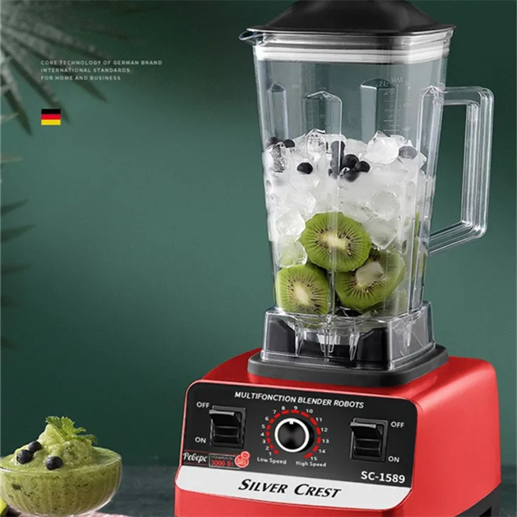 High Speed Red Color Silver crest Industrial Blender Vegetable Juice Smoothie Blender Portable