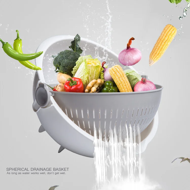 Filterable Vegetables Washing Basket Large Capacity Sink Fruit Washing Baskets