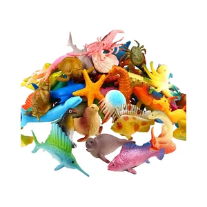 12 Piece Realistic Sea Animal Toy Set Mini TPE Assorted Figures Unisex for Bath Child Education Party Cake