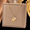 Collana in acciaio inossidabile con perle di conchiglia