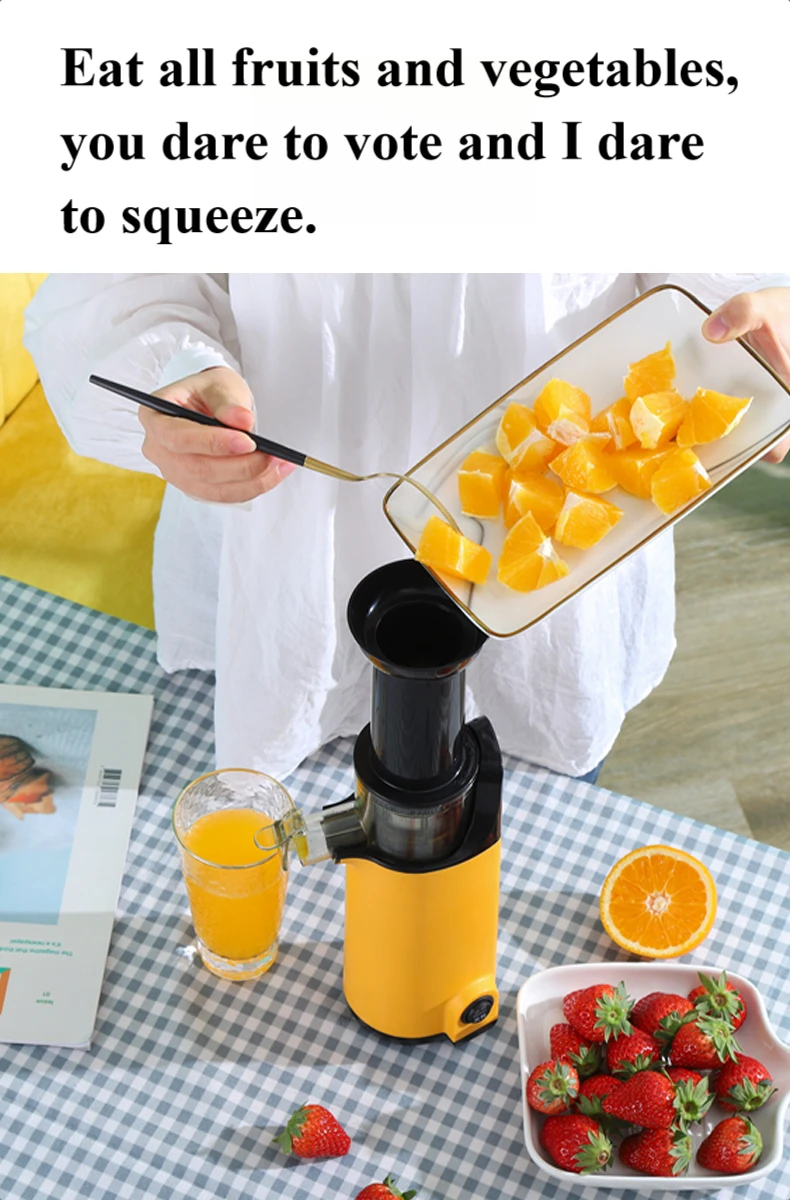 High Quality Portable Automatic Pulp Ejection Centrifugal Masticating Fruit Slow Juicer 120w