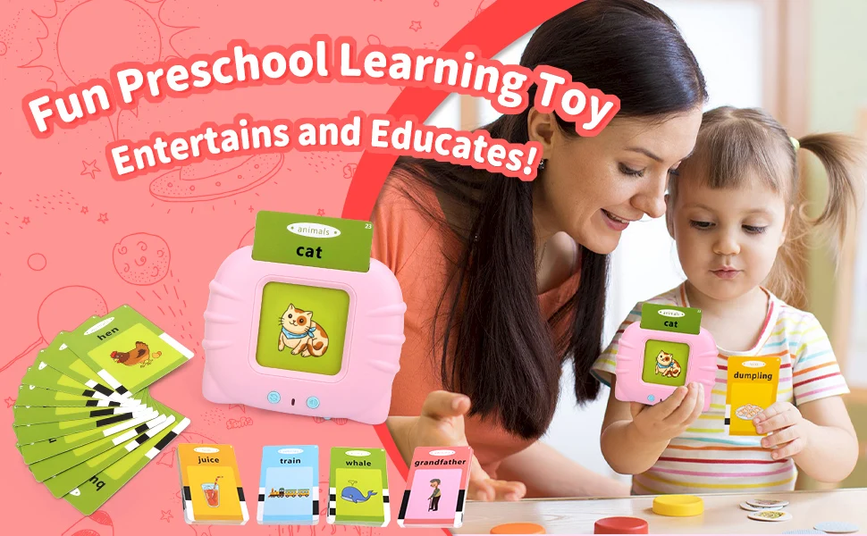 Kids Preschool English Learning Speech Therapy Machine Toy Fun School Teaching