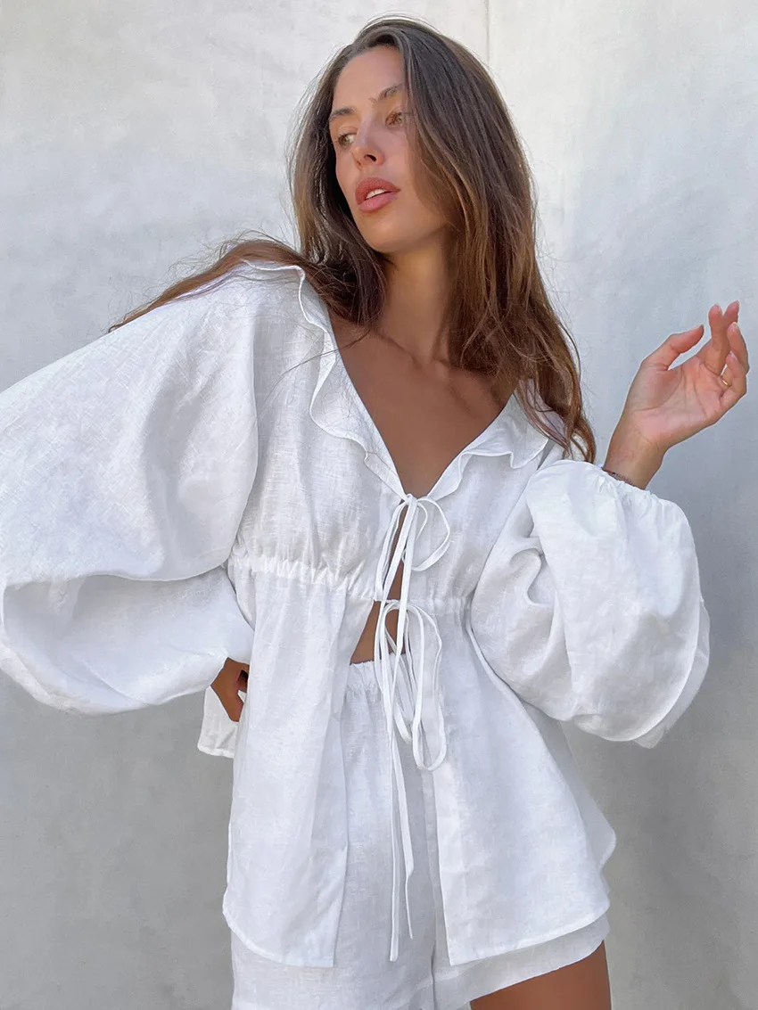 Shop Liu Ming's Latest Design Casual Linen Shirts for Women