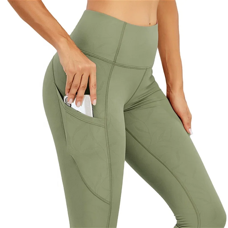 Persit Pantalones de deporte opacos para mujer pantalones de yoga con bolsillos 