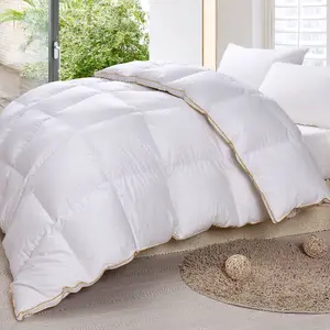 Batch Soft Down Fabric Bed With extra Large White Duck Feather Filled Down Comforter Duvet