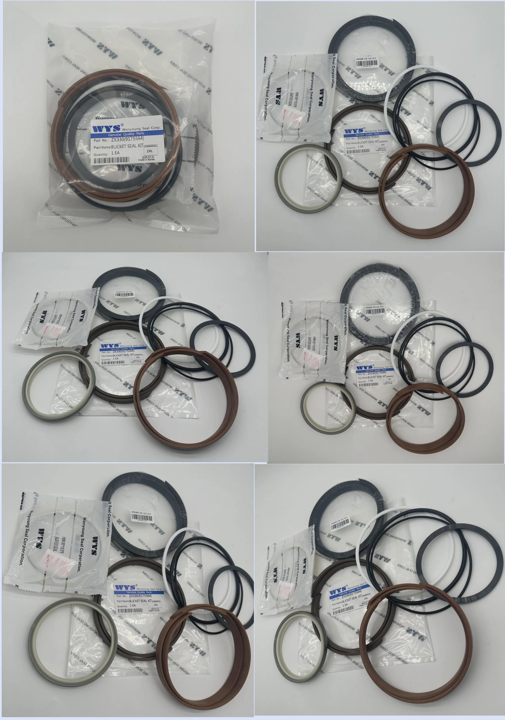 WYS Original Parts ZX330 Bucket Cylinder Seal Kit with 1 Year Warranty and 3-7 Days Delivery for Hitachi EX300-3 EX300-5 EX300-2 EX350-5