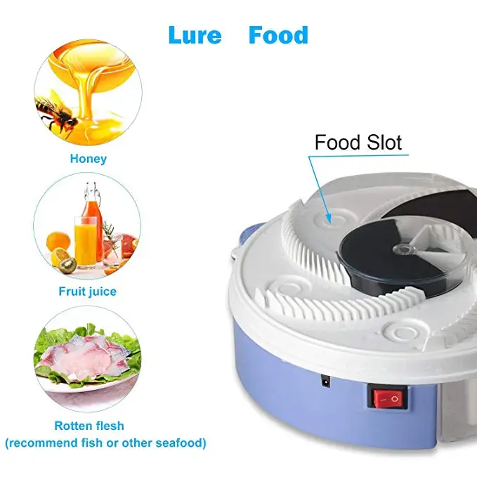 High Quality Electric Fruit Fly Trap Summer Revolving Automatic Flycatcher with EU Plug Fly Trap