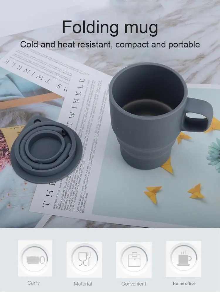 Portable Folding Silicone Straw Cup Lid Classic Modern Design Glass PP Disposable Tea Coffee Cups Wine Drinkware Cartons