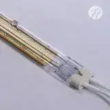 Высокоэнергетическая галогенная тепловая лампа 1000 Вт инфракрасная кварцевая с позолоченным