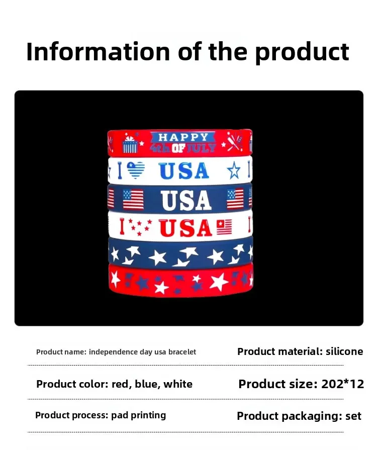 Trendy Waterproof  Usa American Flag Red White Blue Printed Star Holiday Commemorative American Independence manufacture