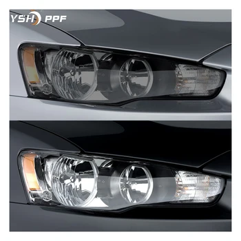 YSH tpu ppf glossy transparent self healing car wrap HeadLight film anti yellowing self healing car HeadLight film